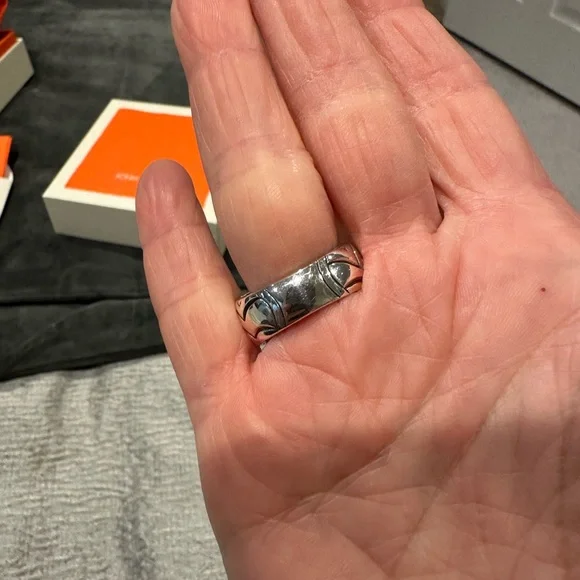 John Hardy Silver Lahar Ring with Diamonds size 7 new with box - Picture 4 of 12